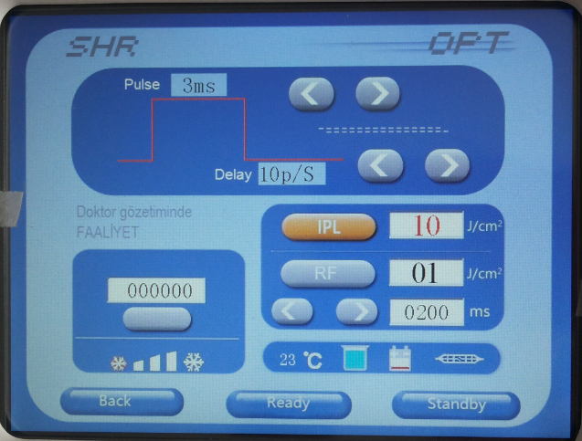 E ライト IPL RF SHR 8.4 インチ色の接触表示が付いている多機能の美装置